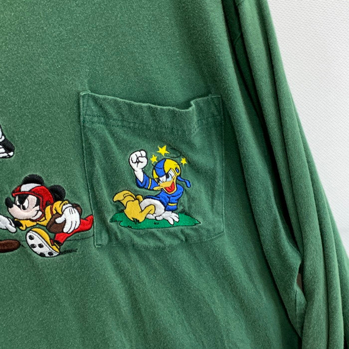 【中古品】【メンズ】 DISNEY 長袖Tシャツ カットソー トップス ブランド 古着 145-250803-gm-15-fuz サイズ：XXL カラー：グリーン 万代Net店