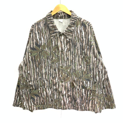 【中古品】【メンズ】 USED リアルツリー シャツジャケット アウター ブランド 古着 145-250817-gm-18-fuz サイズ：L カラー：総柄 万代Net店