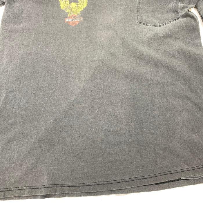【現状渡し品】【メンズ】 HARLEY DAVIDSON ハーレーダビッドソン 00’s POCKET TEE COMPANY OF THE FUTURE 2000年代 ポケット Tシャツ カンパニーオブザフューチャー トップス 半袖 145-260308-gm-35-fuz サイズ：表記無し カラー：グレー 万代Net店