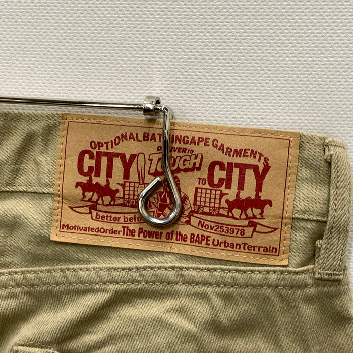 【中古品】【メンズ】 A BATHING APE アベイシングエイプ パンツ ボトムス ブランド 古着 153-250921-gm-15-fuz サイズ：XXS カラー：ベージュ 万代Net店