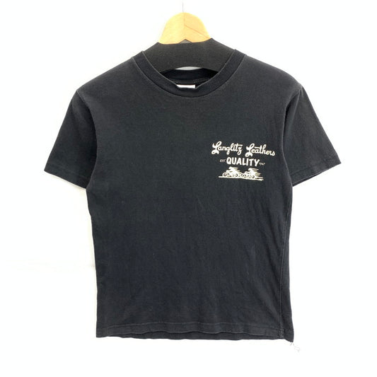 【中古品】【メンズ】 LANGLITZ LEATHERS 半袖Tシャツ カットソー ブランド 古着 145-260308-gm-37-fuz サイズ：XS カラー：ブラック 万代Net店