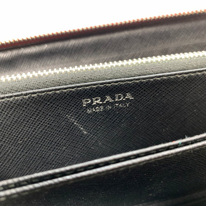 【中古品】【レディース】 プラダ SAFFIANO RINGS 長財布 ブランド 財布 ウォレット 181-250518-gm-34-fuz カラー：レッド 万代Net店