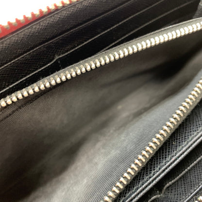 【中古品】【レディース】 プラダ SAFFIANO RINGS 長財布 ブランド 財布 ウォレット 181-250518-gm-34-fuz カラー：レッド 万代Net店