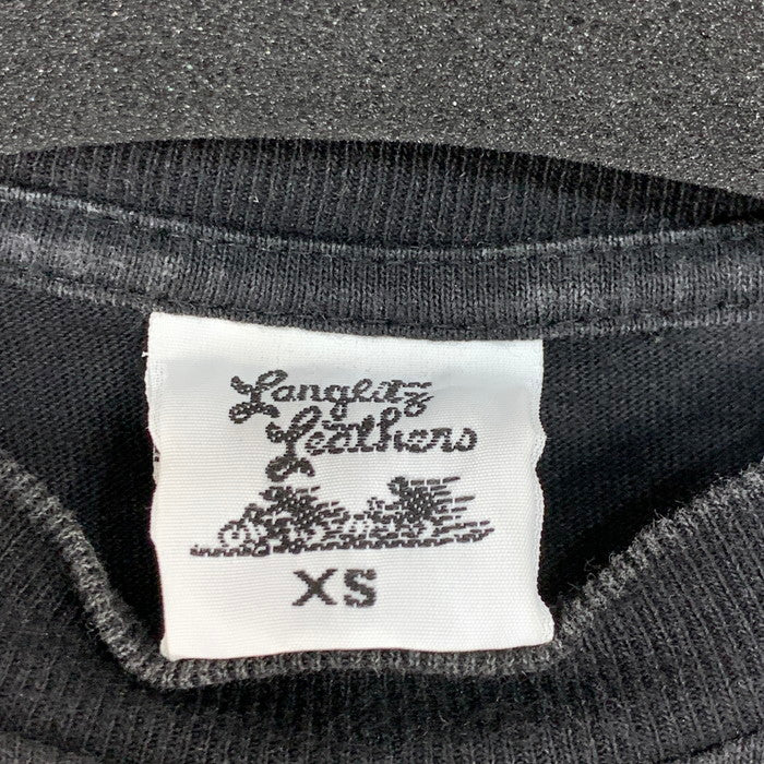 【中古品】【メンズ】 LANGLITZ LEATHERS 半袖Tシャツ カットソー ブランド 古着 145-260308-gm-37-fuz サイズ：XS カラー：ブラック 万代Net店