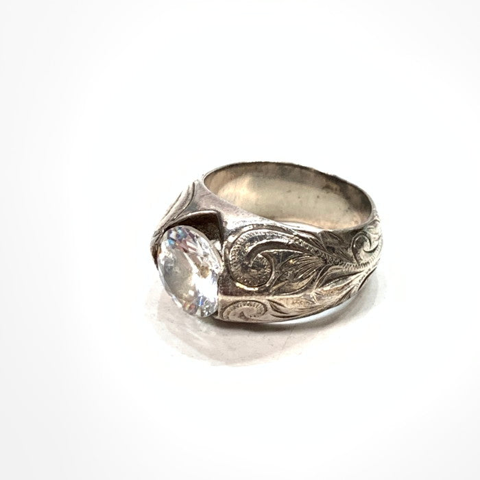 【中古品】【メンズ】 USED ストーンリング SV925 アクセサリー 指輪 192-250518-gm-35-fuz サイズ：約18号～19号 万代Net店