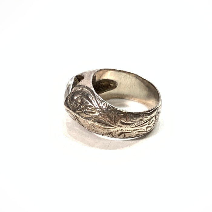 【中古品】【メンズ】 USED ストーンリング SV925 アクセサリー 指輪 192-250518-gm-35-fuz サイズ：約18号～19号 万代Net店