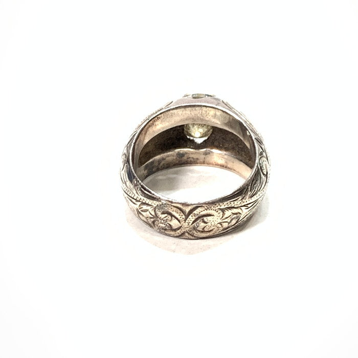 【中古品】【メンズ】 USED ストーンリング SV925 アクセサリー 指輪 192-250518-gm-35-fuz サイズ：約18号～19号 万代Net店