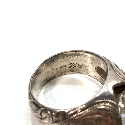 【中古品】【メンズ】 USED ストーンリング SV925 アクセサリー 指輪 192-250518-gm-35-fuz サイズ：約18号～19号 万代Net店