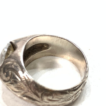 【中古品】【メンズ】 USED ストーンリング SV925 アクセサリー 指輪 192-250518-gm-35-fuz サイズ：約18号～19号 万代Net店