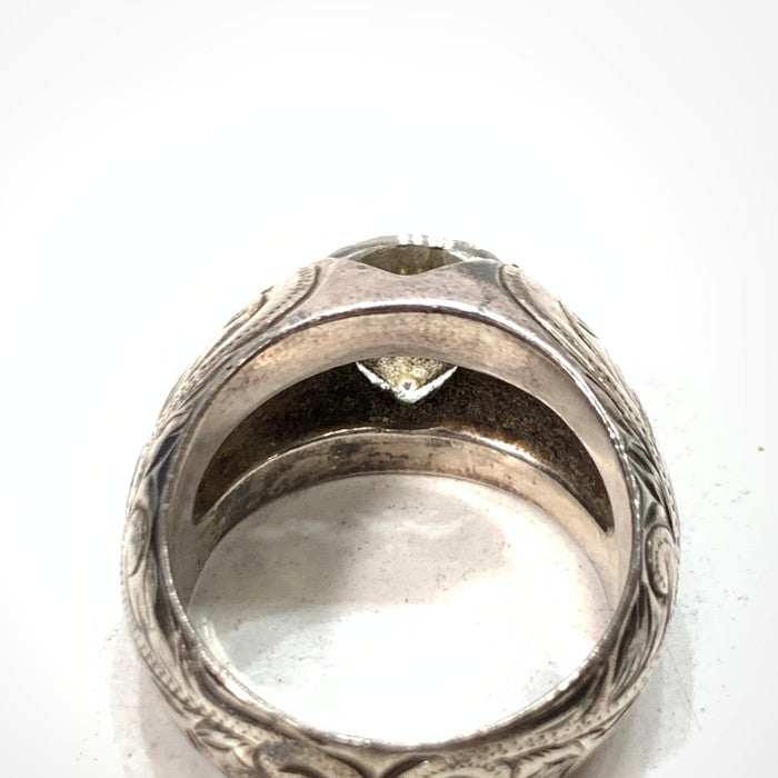 【中古品】【メンズ】 USED ストーンリング SV925 アクセサリー 指輪 192-250518-gm-35-fuz サイズ：約18号～19号 万代Net店