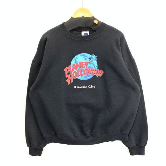 【中古品】【メンズ】 PLANET HOLLYWOOD SWEAT SHIRT スウェット ブランド 古着 145-260308-gm-39-fuz サイズ：XL カラー：ブラック 万代Net店