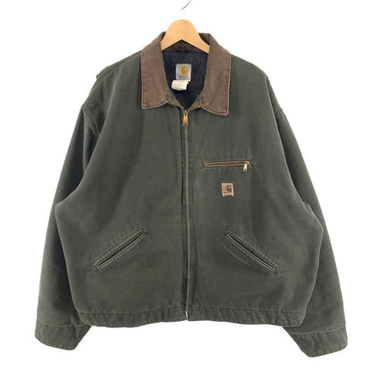 【中古品】【メンズ】 Carhartt カーハート J97 MOS DETROIT JACKET デトロイトジャケット アウター ブランド 古着 2004年製 145-260418-gm-33-fuz サイズ：3XL カラー：モスグリーン 万代Net店