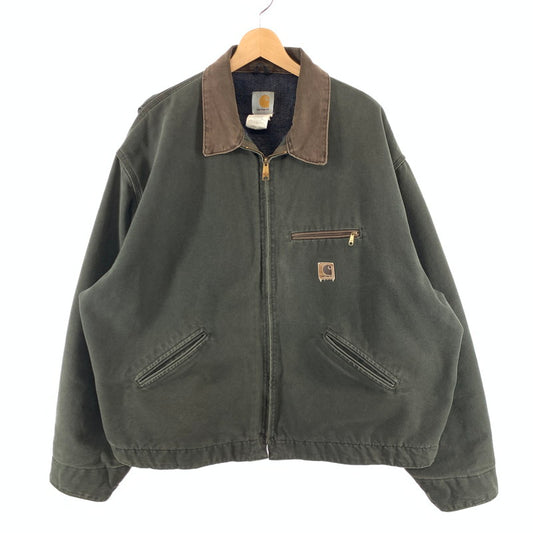 【中古品】【メンズ】 Carhartt カーハート J97 MOS DETROIT JACKET デトロイトジャケット アウター ブランド 古着 2004年製 145-260418-gm-33-fuz サイズ：3XL カラー：モスグリーン 万代Net店