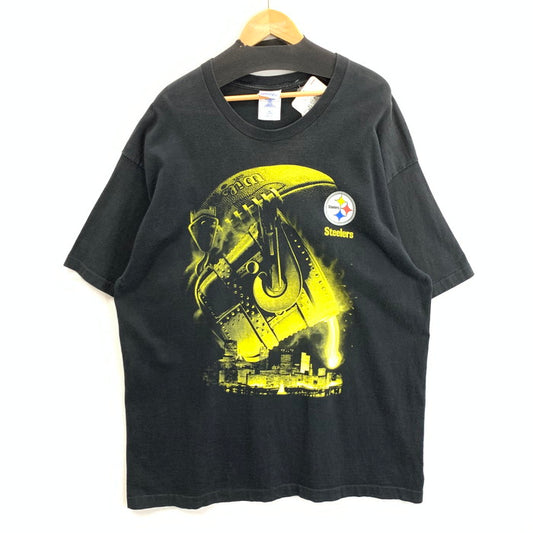 【中古品】【メンズ】 PROLAYER STEELERS 半袖Tシャツ カットソー ブランド 古着 145-260308-gm-40-fuz サイズ：XXL カラー：ブラック 万代Net店