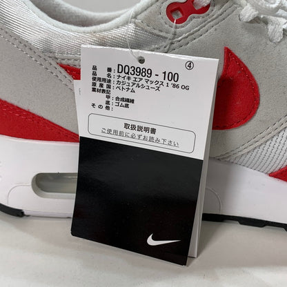 【中古品】【メンズ】 NIKE ナイキ DQ3989-100 AIR MAX 1 ’86 OG "BIG BUBBLE RED" エア マックス 1 スニーカー 160-250622-gm-35-fuz サイズ：26.5cm カラー：ホワイト レッド 万代Net店