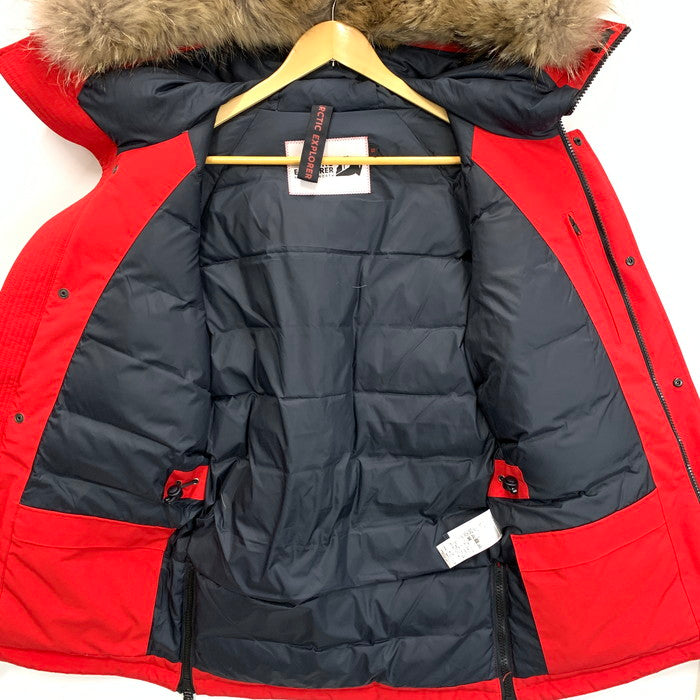 【中古品】【メンズ】 ARCTIC EXPLORER CHILL 1110121 ファー付きダウンジャケット アウター ブランド 古着 144-250518-gm-25-fuz サイズ：S カラー：レッド 万代Net店