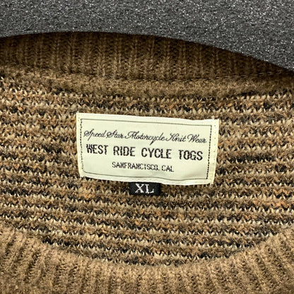 【中古品】【メンズ】 WESTRIDE ウエストライド BACKGAMMON CREW KNIT ニット セーター トップス ブランド 古着 145-251012-gm-18-fuz サイズ：XL カラー：ブラウン 万代Net店