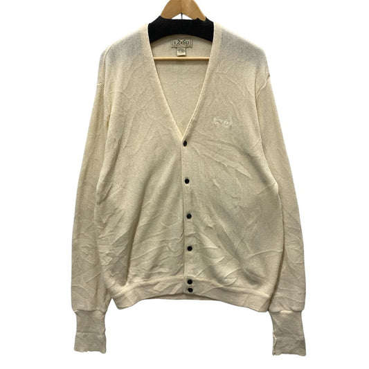 【中古品】【メンズ】 IZOD 刺繍ロゴ ニットカーディガン トップス ブランド 古着 メキシコ製 145-251012-gm-20-fuz サイズ：L カラー：アイボリー 万代Net店