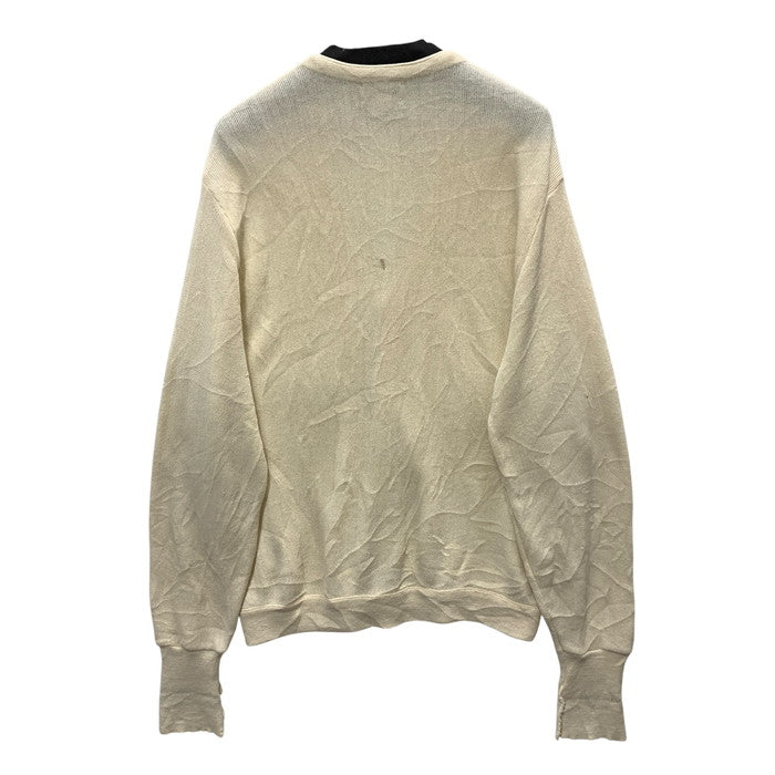 【中古品】【メンズ】 IZOD 刺繍ロゴ ニットカーディガン トップス ブランド 古着 メキシコ製 145-251012-gm-20-fuz サイズ：L カラー：アイボリー 万代Net店