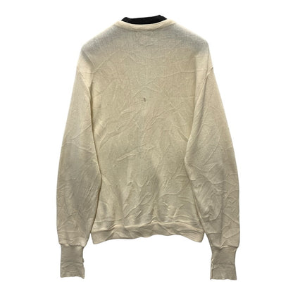 【中古品】【メンズ】 IZOD 刺繍ロゴ ニットカーディガン トップス ブランド 古着 メキシコ製 145-251012-gm-20-fuz サイズ：L カラー：アイボリー 万代Net店