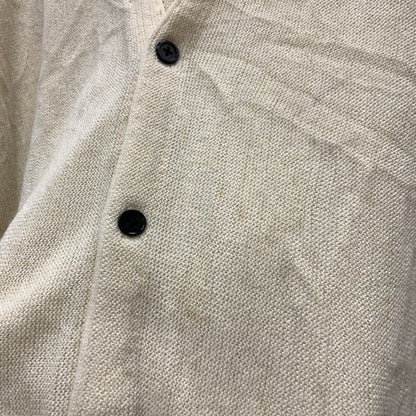 【中古品】【メンズ】 IZOD 刺繍ロゴ ニットカーディガン トップス ブランド 古着 メキシコ製 145-251012-gm-20-fuz サイズ：L カラー：アイボリー 万代Net店