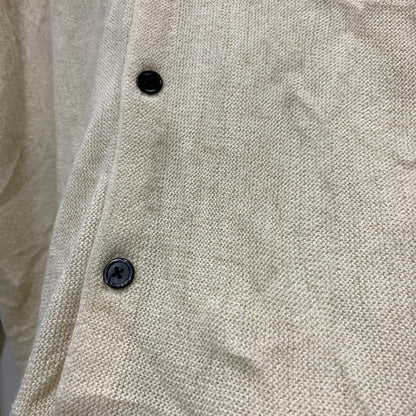 【中古品】【メンズ】 IZOD 刺繍ロゴ ニットカーディガン トップス ブランド 古着 メキシコ製 145-251012-gm-20-fuz サイズ：L カラー：アイボリー 万代Net店