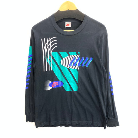 【中古品】【メンズ】 NIKE ナイキ 90s 銀タグ 長袖Tシャツ ブランド 古着 148-260308-gm-12-fuz サイズ：L カラー：ブラック 万代Net店