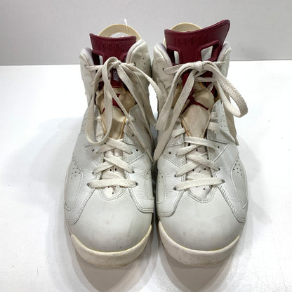 【中古品】【メンズ】 NIKE ナイキ 384664-116 AIR JORDAN 6 RETRO "MAROON" エアジョーダン 6 マルーン 2015 160-250810-gm-37-fuz サイズ：26.5cm カラー：ホワイト レッド 万代Net店