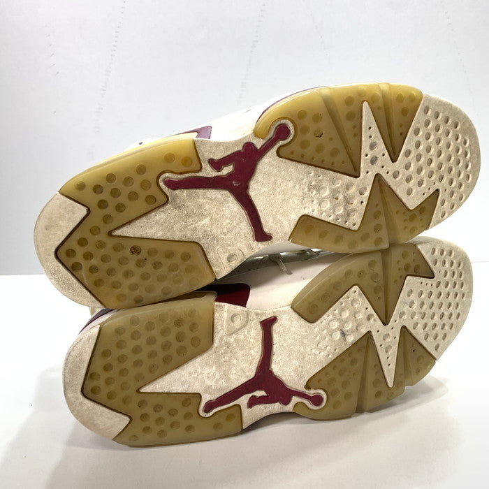 【中古品】【メンズ】 NIKE ナイキ 384664-116 AIR JORDAN 6 RETRO "MAROON" エアジョーダン 6 マルーン 2015 160-250810-gm-37-fuz サイズ：26.5cm カラー：ホワイト レッド 万代Net店