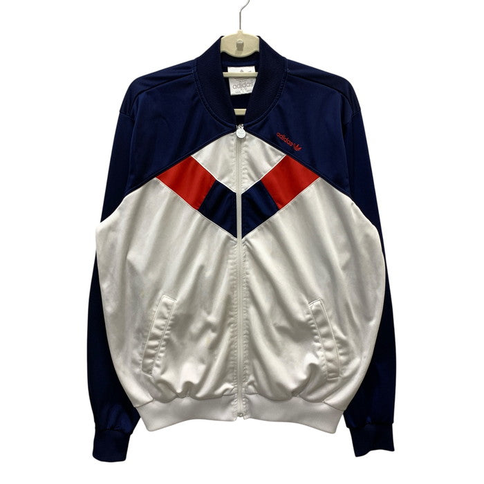 【中古品】【メンズ】 adidas アディダス 80s トラックジャケット アウター ブランド 古着 148-250607-gm-32-fuz サイズ：XL カラー：ホワイト ネイビー 万代Net店