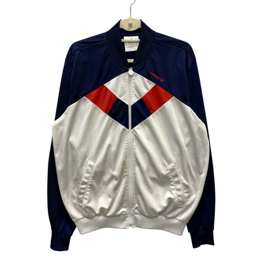 【中古品】【メンズ】 adidas アディダス 80s トラックジャケット アウター ブランド 古着 148-250607-gm-32-fuz サイズ：XL カラー：ホワイト ネイビー 万代Net店