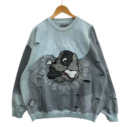 【中古美品】【メンズ】 GALFY ツギハギスウェット ブランド 古着 142-251214-gm-34-fuz サイズ：大型犬(XL) カラー：ブルー 万代Net店