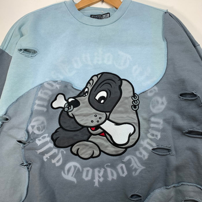 【中古美品】【メンズ】 GALFY ツギハギスウェット ブランド 古着 142-251214-gm-34-fuz サイズ：大型犬(XL) カラー：ブルー 万代Net店