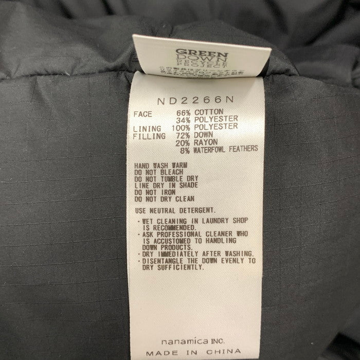 【中古品】【メンズ】 THE NORTH FACE PURPLE LABEL ザノースフェイスパープルレーベル ND2266N LIGHTWEIGHT TWILL MOUNTAIN SHORT DOWN PARK ダウンジャケット 144-251005-gm-32-fuz サイズ：L カラー：ブラック 万代Net店