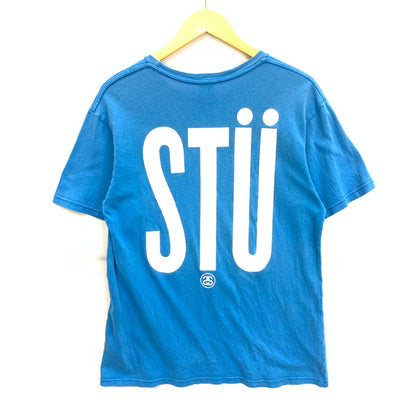 【中古品】【メンズ】 STUSSY ステューシー 半袖Tシャツ カットソー トップス ブランド 古着 142-250615-gm-36-fuz サイズ：M カラー：ブルー 万代Net店