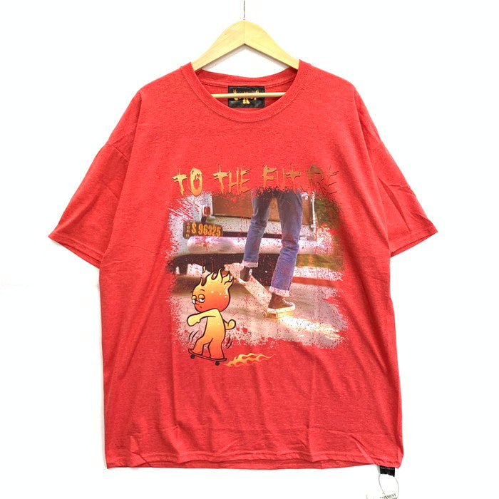 【中古品】【メンズ】 CVTVLIST TO THE FUTURE TEE 半袖Tシャツ カットソー トップス ブランド 古着 142-250524-gm-40-fuz サイズ：1 カラー：レッド 万代Net店