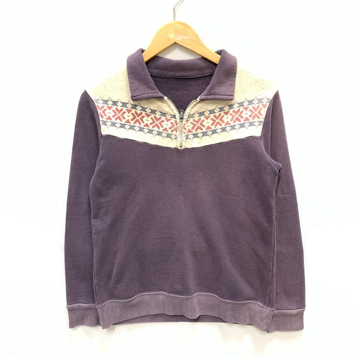 【中古品】【メンズ】 USED HALF ZIP SWEAT ハーフジップスウェット トップス ブランド 古着 145-250607-gm-37-fuz サイズ：不明 カラー：パープル 万代Net店