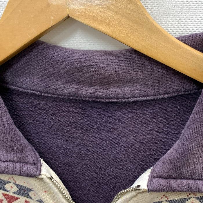【中古品】【メンズ】 USED HALF ZIP SWEAT ハーフジップスウェット トップス ブランド 古着 145-250607-gm-37-fuz サイズ：不明 カラー：パープル 万代Net店