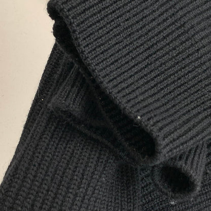 【中古品】【メンズ】 MONCLER モンクレール H20939B00026 CARDIGAN TRICOT ジップアップカーディガン ダウンジャケット ブランド 古着 141-251214-gm-38-fuz サイズ：M カラー：ブラック 万代Net店