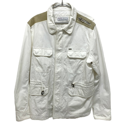 【中古品】【メンズ】 DIESEL ディーゼル DISEL プルオーバージャケット 141-241211-rn-9-oto サイズ：L カラー：ホワイト 白 万代Net店