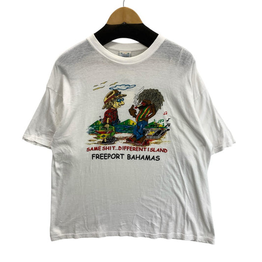 【中古品】【メンズ】 ISLAND DREAMS 半袖Tシャツ カットソー ブランド 古着 145-260308-gm-32-fuz サイズ：XXL カラー：ホワイト 万代Net店