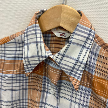 【中古品】【メンズ】 Levi's リーバイス 70s 長袖シャツ トップス ブランド 古着 145-250803-gm-09-fuz サイズ：不明 カラー：オレンジ チェック 万代Net店