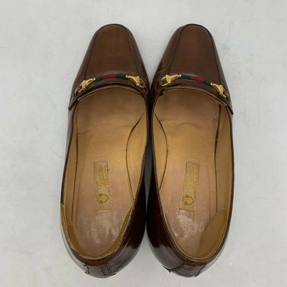 【中古品】【レディース】 GUCCI グッチ レザーパンプス 183-240201-mk-07-izu サイズ：35 1/2 カラー：ブラウン 万代Net店