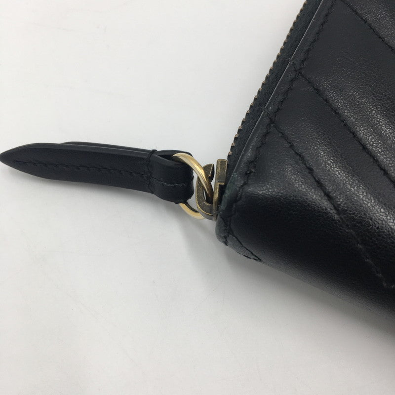 【中古品】【レディース】 GUCCI グッチ GGマーモント ダブルG ジップアラウンド ウォレット 443123 ラウンドファスナー 長財布 ロングウォレット 財布 181-250523-ks-06-fuz カラー：BLACK 万代Net店