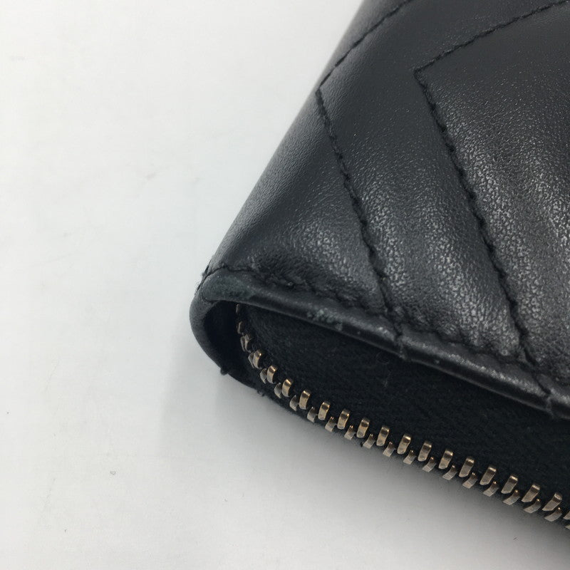 【中古品】【レディース】 GUCCI グッチ GGマーモント ダブルG ジップアラウンド ウォレット 443123 ラウンドファスナー 長財布 ロングウォレット 財布 181-250523-ks-06-fuz カラー：BLACK 万代Net店