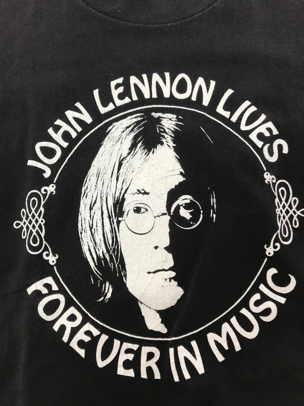【中古品】【メンズ】 MURINA ムリナ JOHN LENNON PRINT TEE ジョンレノン プリント Tシャツ トップス 146-260625-rt-09-tag サイズ：M カラー：ブラック 万代Net店