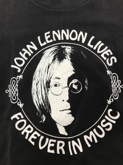 【中古品】【メンズ】 MURINA ムリナ JOHN LENNON PRINT TEE ジョンレノン プリント Tシャツ トップス 146-260625-rt-09-tag サイズ：M カラー：ブラック 万代Net店