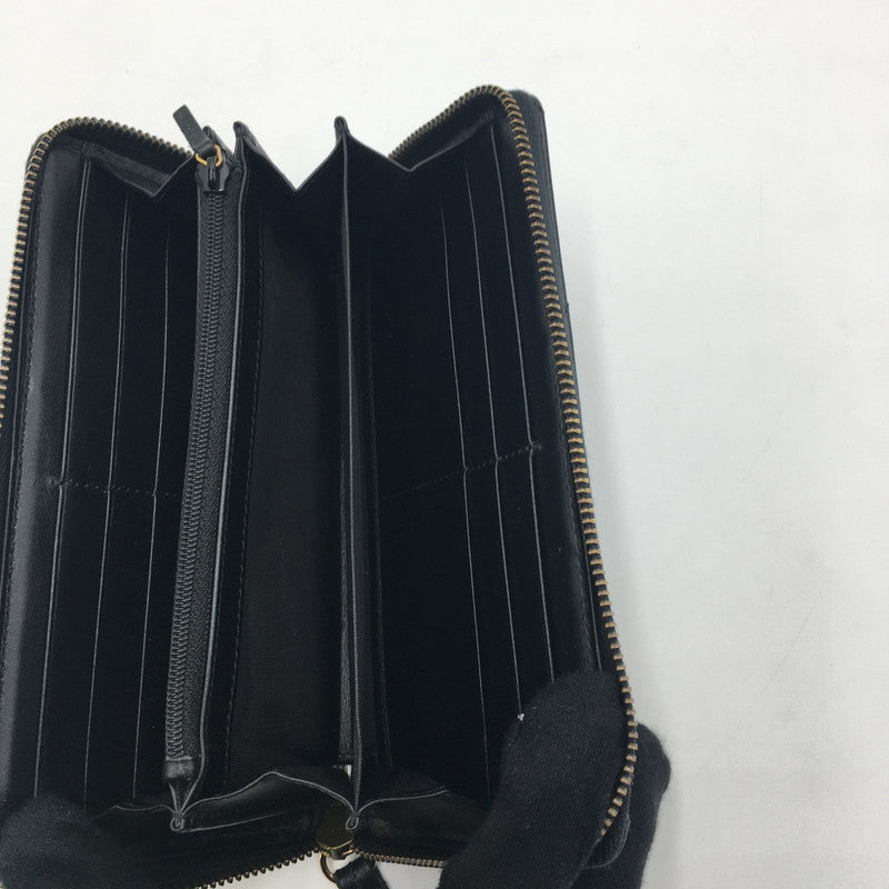 【中古品】【レディース】 GUCCI グッチ GGマーモント ダブルG ジップアラウンド ウォレット 443123 ラウンドファスナー 長財布 ロングウォレット 財布 181-250523-ks-06-fuz カラー：BLACK 万代Net店