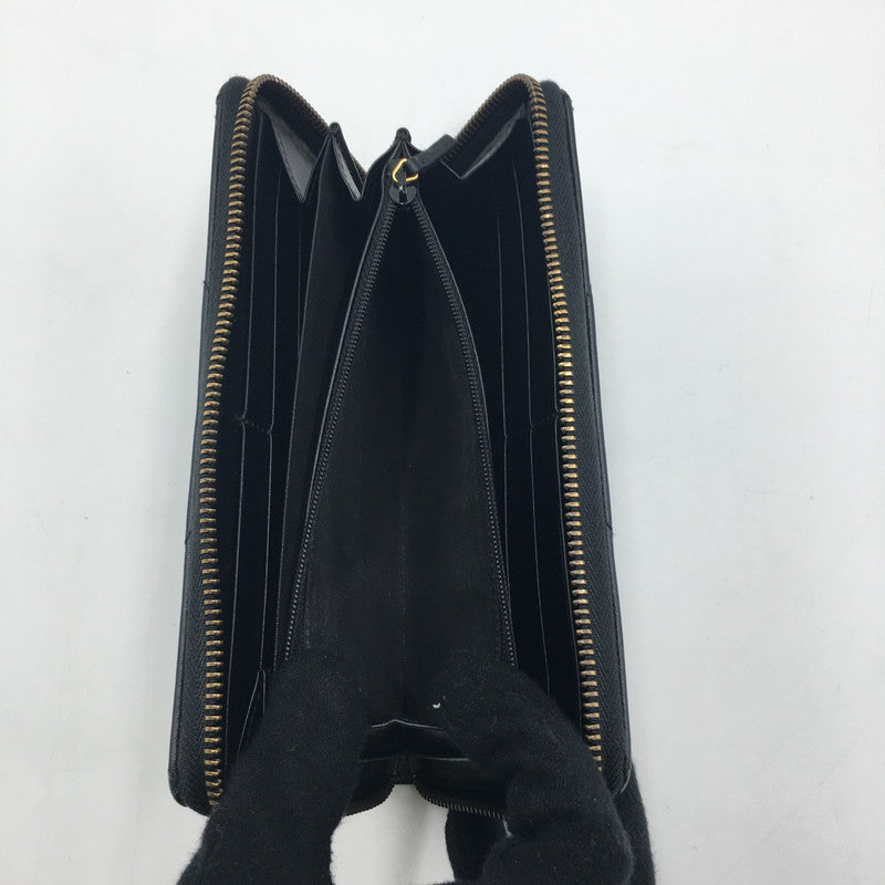 【中古品】【レディース】 GUCCI グッチ GGマーモント ダブルG ジップアラウンド ウォレット 443123 ラウンドファスナー 長財布 ロングウォレット 財布 181-250523-ks-06-fuz カラー：BLACK 万代Net店