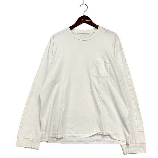 【中古品】【メンズ】  STEIN OVERSIZED L/S TEE ST115 シュタイン オーバーサイズTシャツ ロングシャツ 長袖 トップス 140-240530-ay-03-izu サイズ：M カラー：ホワイト 万代Net店